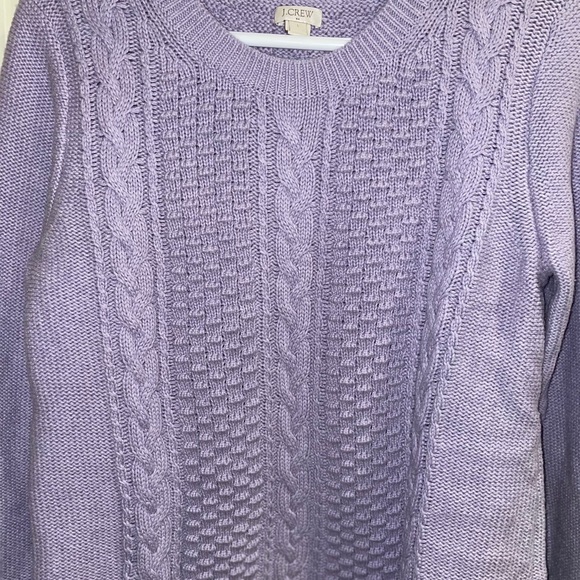 J. Crew Factory Lavender Cable Knit Sweater - Picture 3 of 6